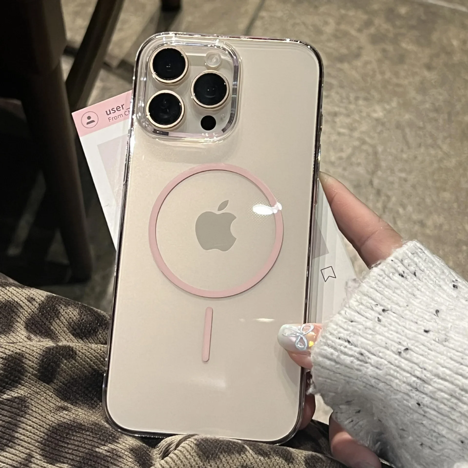 

Luxury Magnetic Wireless Charge For Magsafe Case for iPhone 16 15 14 13 12 11 Pro XR XS Max 7 8 Plus Transparent Case Back Cover