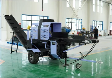 Firewood Processor Wheel Mounted Mobile Log Splitter Flexible All Terrain Use for Field Mountain Remote Wood Processing Sites