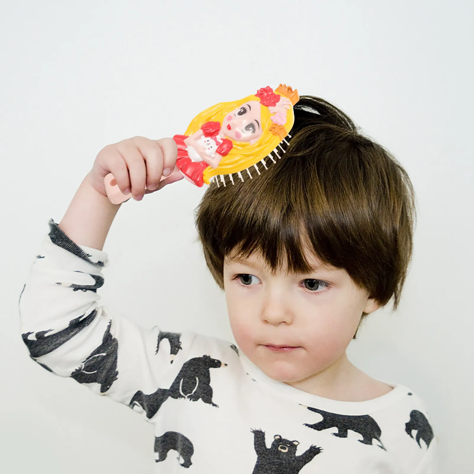 

Children Cartoon Comb Detangling Brush For Thin Hair Smooth Paddle Styling Tool Travel-Friendly Hair Care Brush