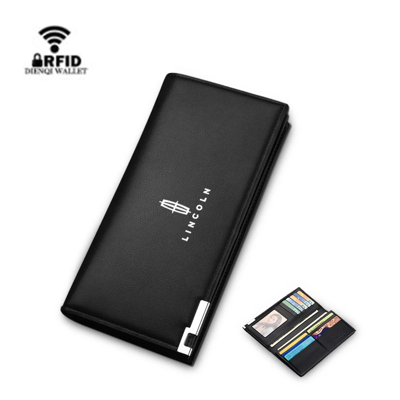 

Mens Wallet Long Purse Leather Clutch Large Business Handbag Multi Functional Coin Purse For Lincoln MKZ MKX Aviator Navigator C