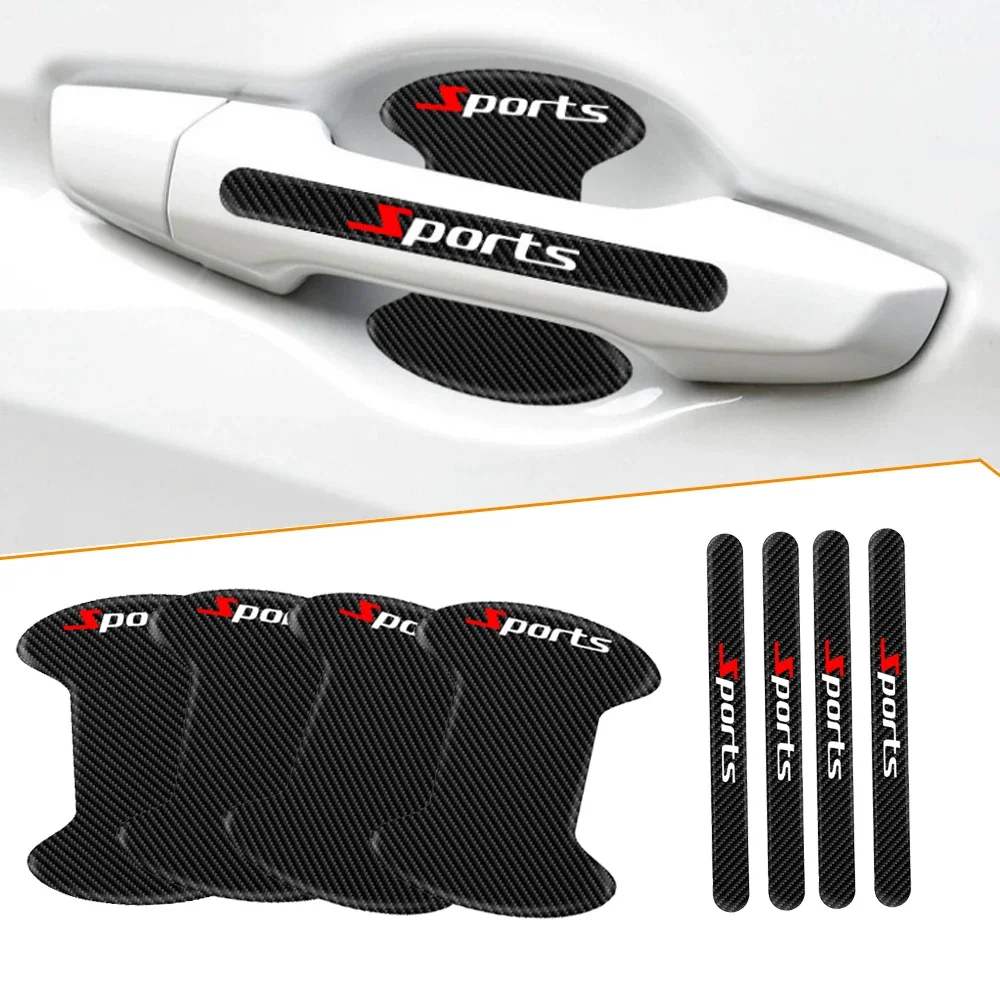 

8pcs Auto Exterior Accessories Car Handle Anti Collision Strip Car Bowl Anti Scratch Stickers Film Car Door Protector Stickers
