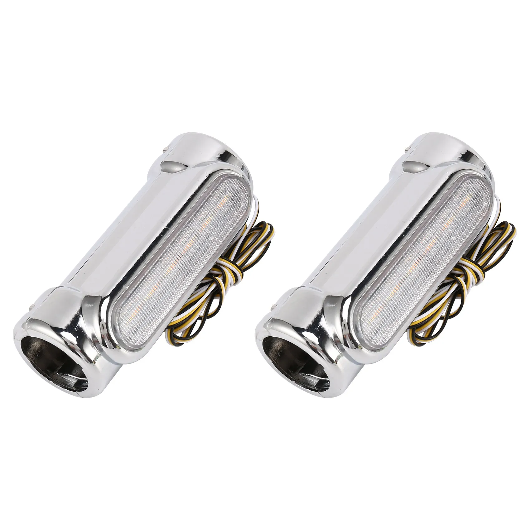 Compatible Motorcycle Led Highway Bar Switchback Driving Light/Turn Signal Light For Harley(Silver)