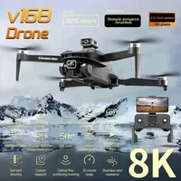 V168 PRO Drones GPS Profesional 8K with HD Camera  FPV 5G Wifi Brushless Motor Foldable RC Quadcopter Obstacle Avoidance Dron