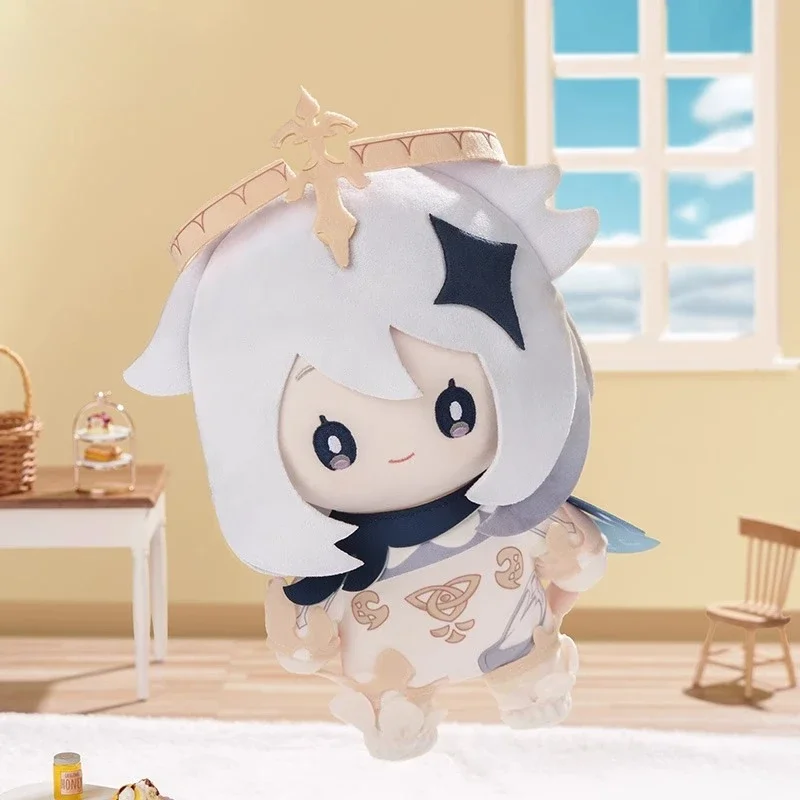 Juego  Anime Genshin Impact Paimon Kawaii, 30cm, Cosplay, muñeca  postura sentada, peluches suaves  dibujos animados, figuras  j