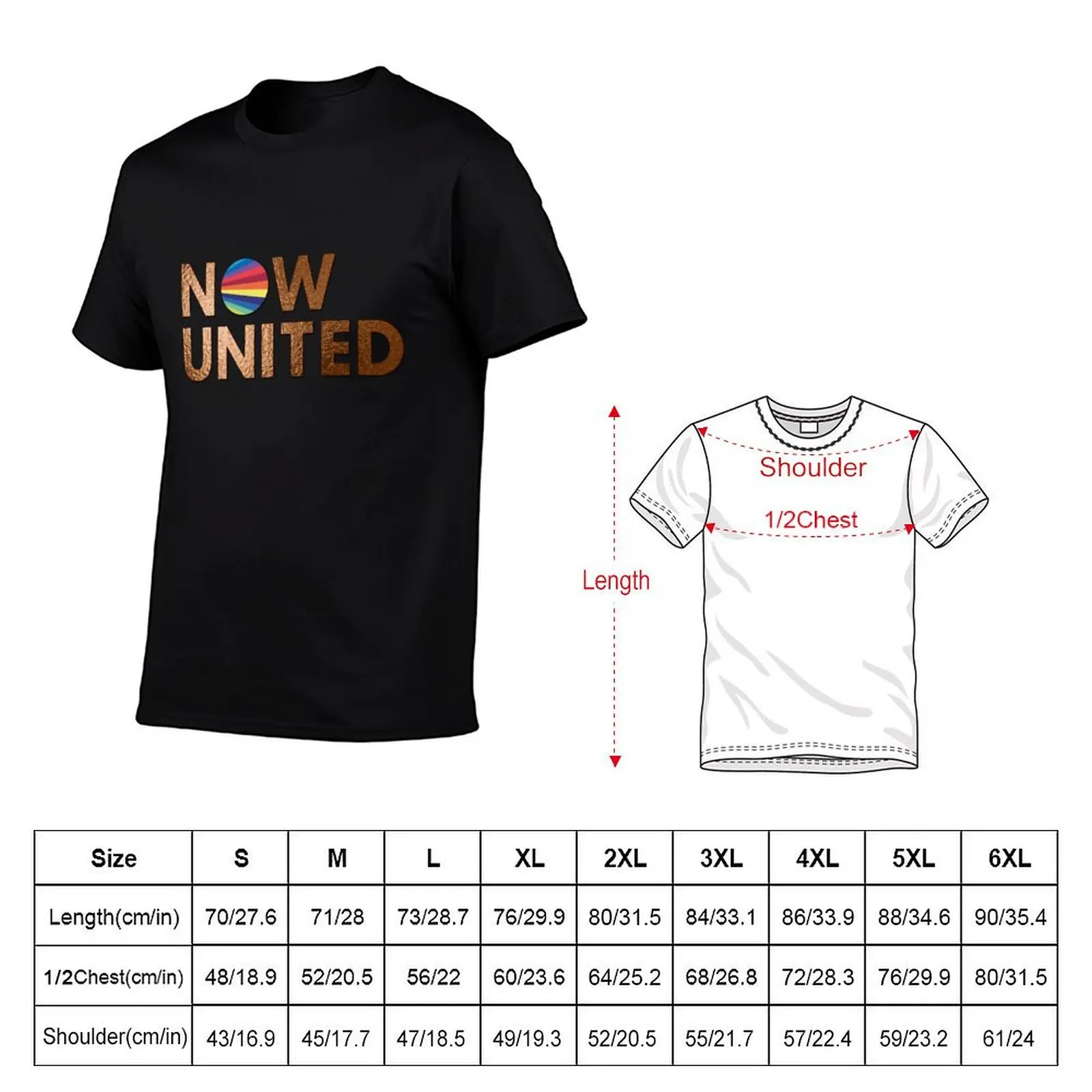 NOW UNITED - GOLD FOIL T-Shirt Plus Size Street Style Tee