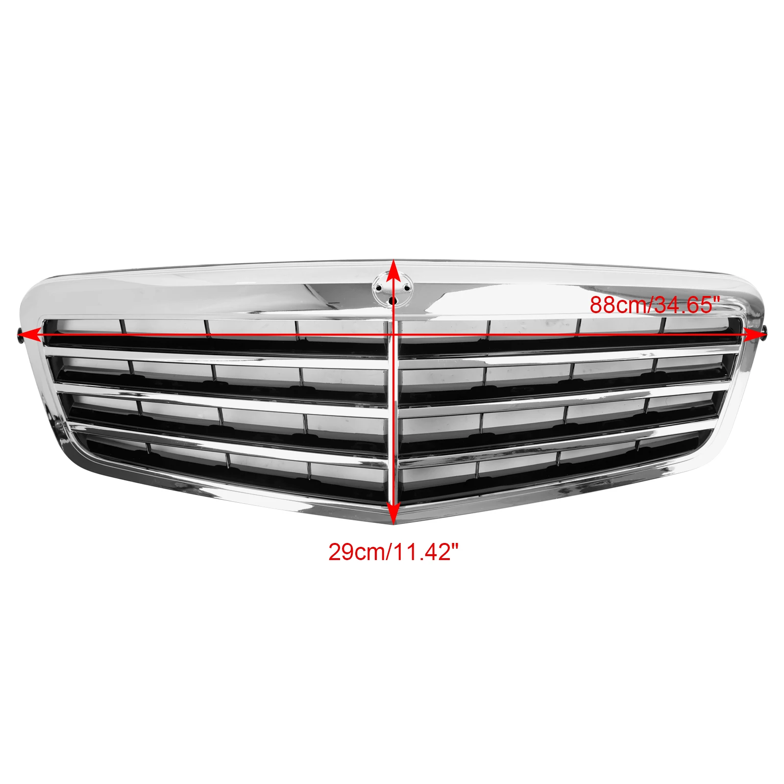 Artudatech Chrome Front Grille Grill Fit for Mercedes-Benz E Class W212 E350 E550 2010-2013