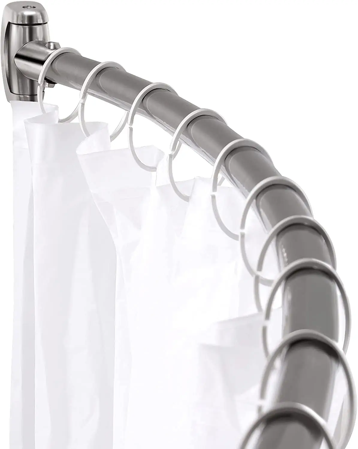 

Adjustable Curved Shower Curtain Rod, Rustproof, Premium Stainless Steel 304, Telescoping Design Shower Rod