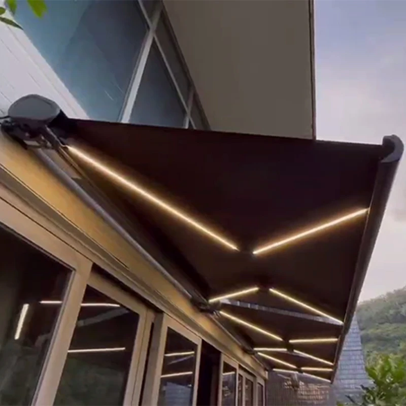 Picture 5: Retractable Awning Outdoor Waterproof Electric Canopy Balcony Awning Full Cassette Motorized Awning for Patio