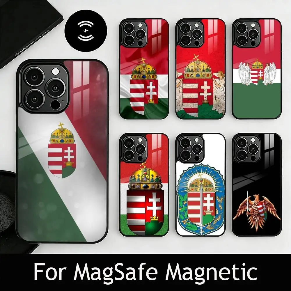 

Hungarian flag Phone Case For iPhone17,16,15,14,13,12,11 Plus,Pro Magnetic For Magsafe Wireless Charging