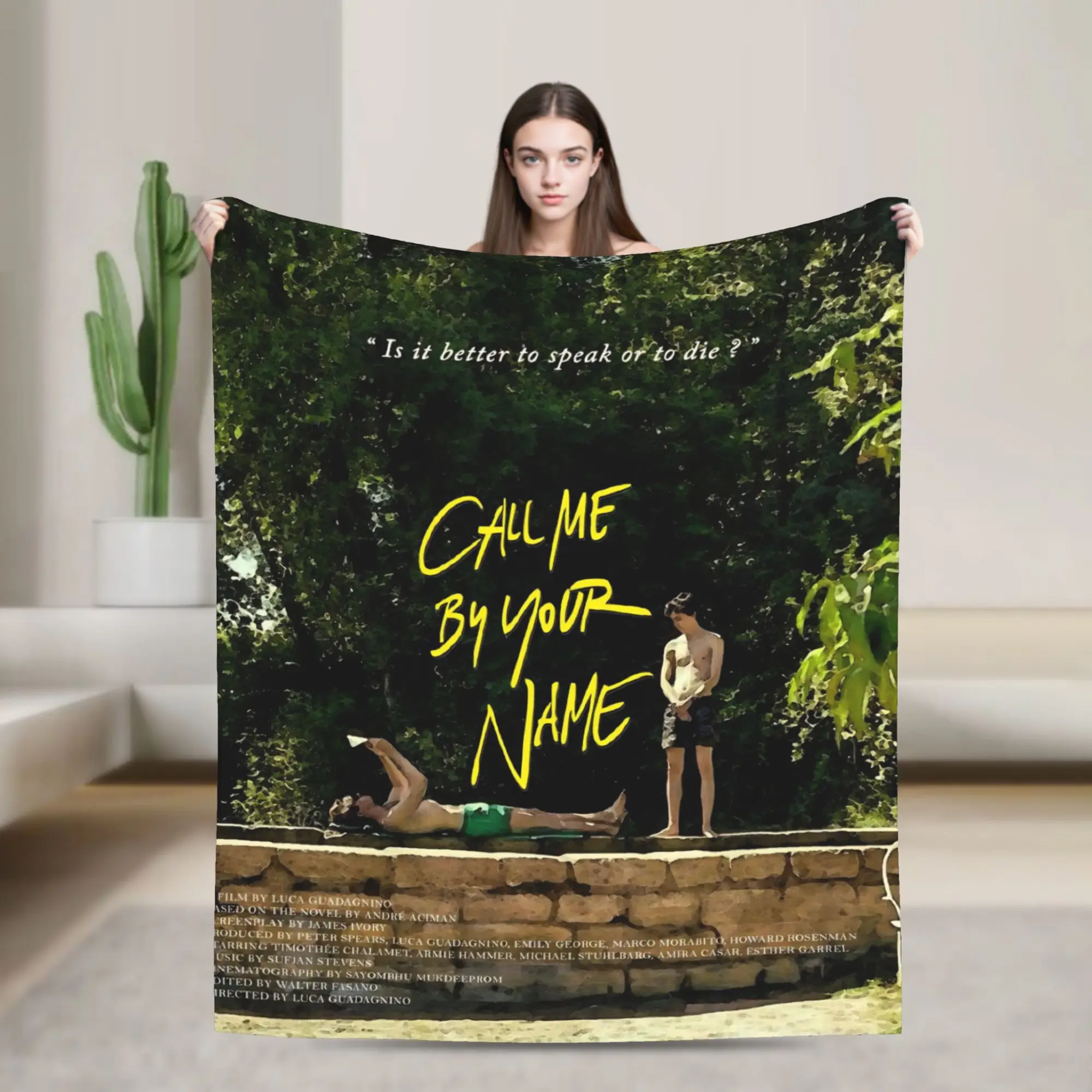 Super Soft Call Me by Your Name Throw Blanket Premium Flannel Fleece Lightweight  Bed Blanket Cozy Fluffy Bedspread