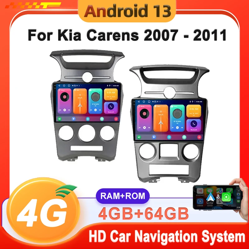 

Автомагнитола Carplay для Kia Carens 2007, 2008, 2009, 2010, 2011, Android 13, мультимедийный плеер, Авторадио, головное устройство с GPS-навигацией