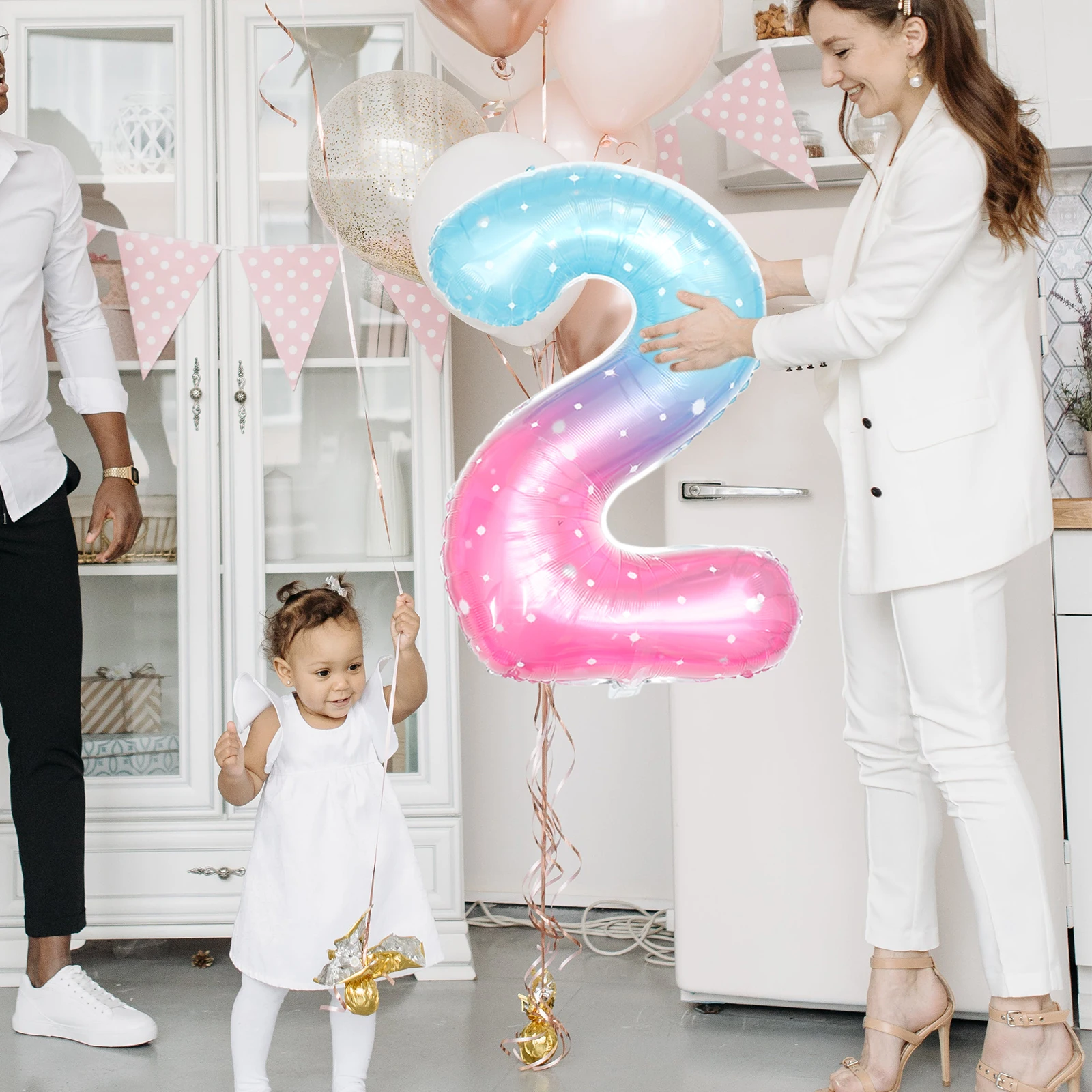 

40 Inch Number 0 9 Balloons Large Size Birthday Party Decorations Supplies Wedding Anniversary Photo Prop Dreamy Gradient Design