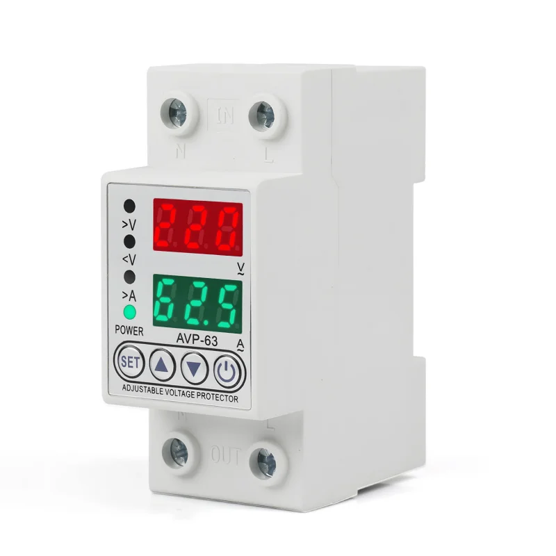 2P Auto-Reclosing Over/Under Voltage Protector, Digital Display, for Home Distribution Box