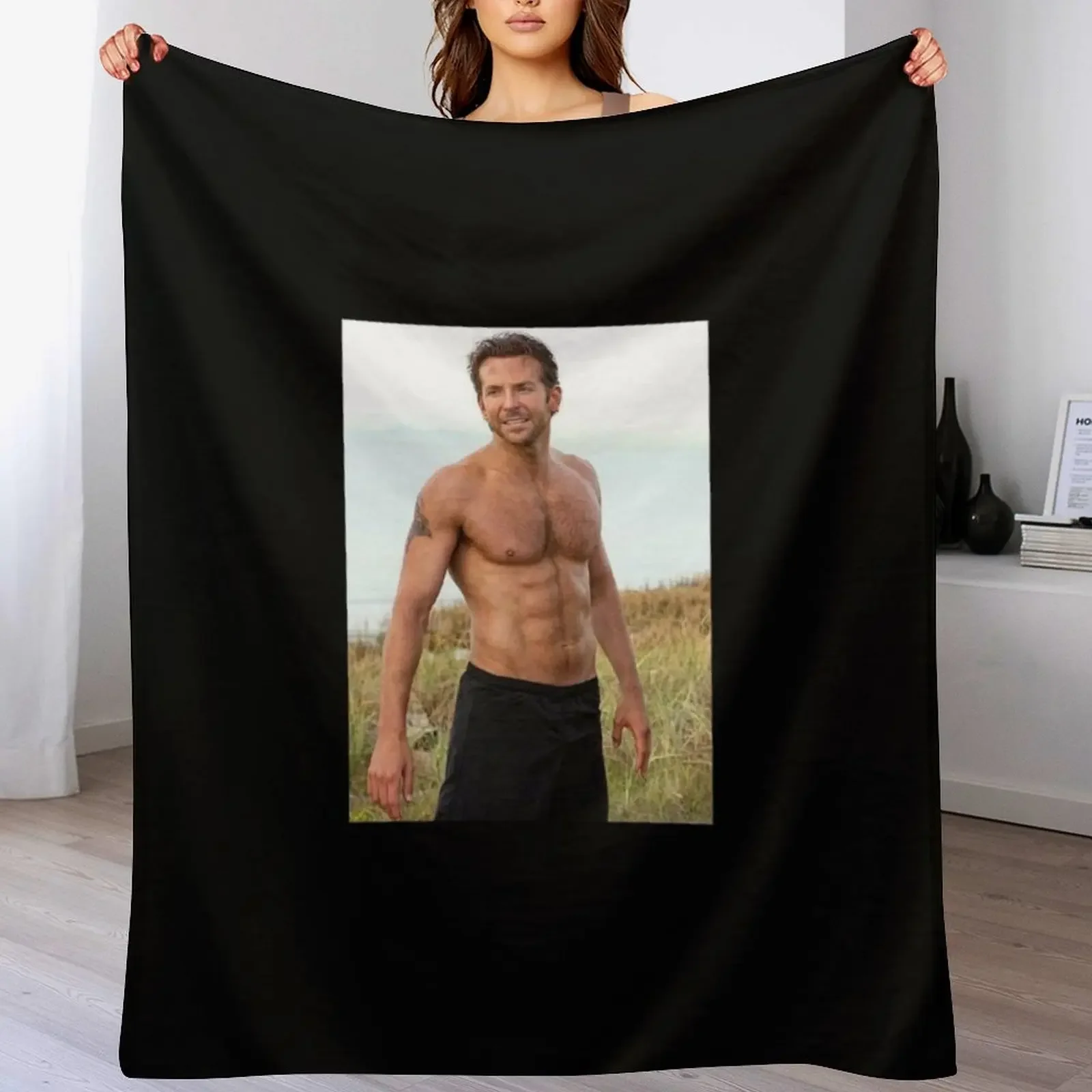 

BRADLEY COOPER Actor Throw Blanket Sofa Throw funny gift Thermal Vintage Blankets