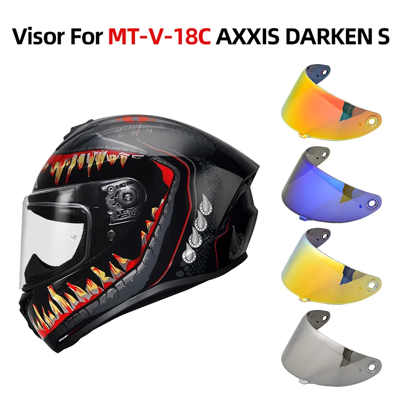 Visor For MT-V-18C Axxis Draken S Replacement Len Helmet Wind Shield Parts Cascos Motorcycle Visera Capacetes Accessorie for 18c