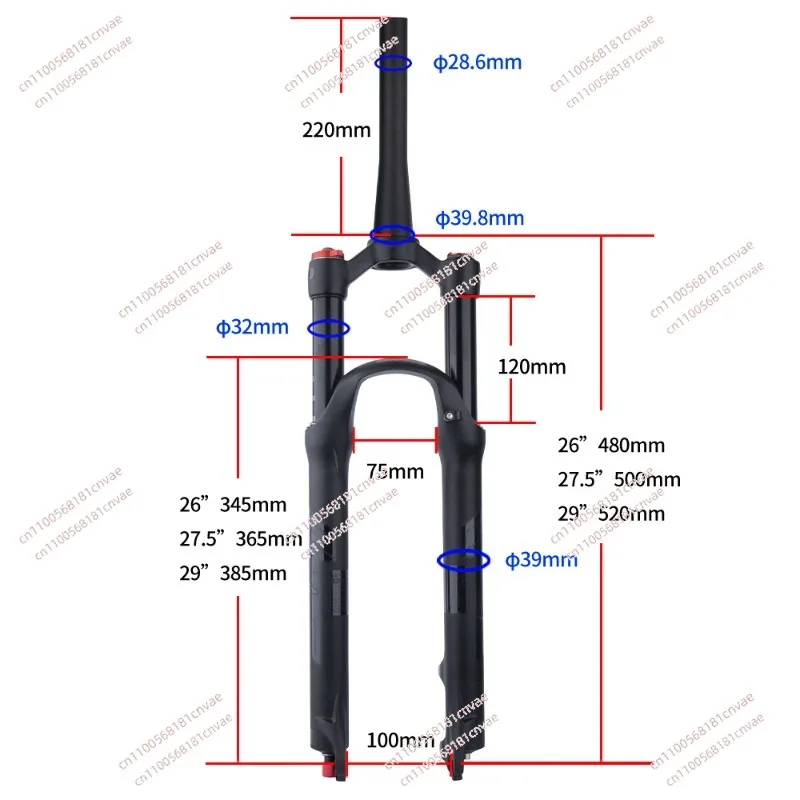 

Air Mountain Bike Fork 26 27.5 29inch with Tool-Free Damping Adjustment for XC/AM MTB