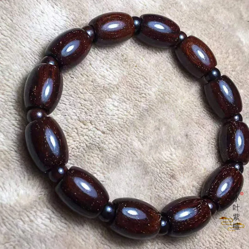 

Браслет из бусин из малолистного палисандра и дзюдзу 1,5*1,2 см с проставочными бусинами 6 мм, унисекс, для культурных и развлекательных целей, молитвенные бусины.