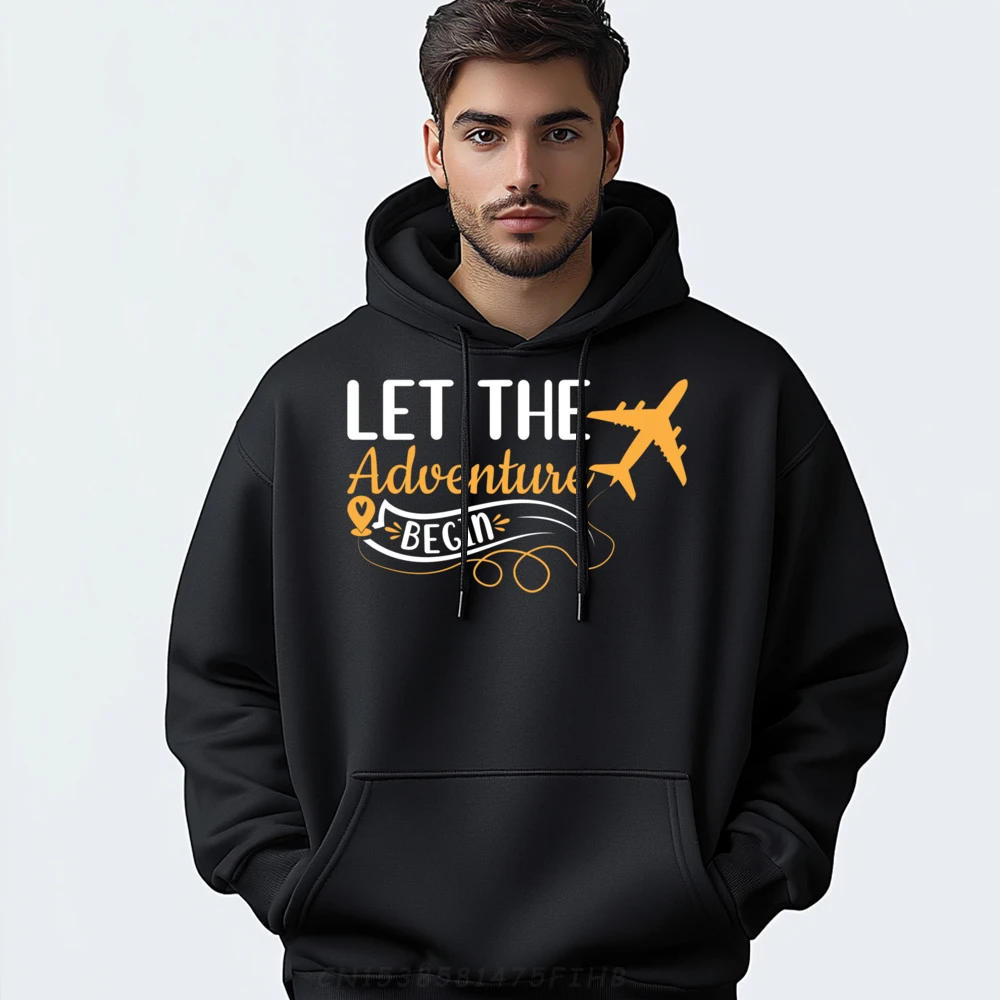 

Let The Adventure Begin Airplane Traveling Love Travel Anime Pullover Hoodies Christmas Hoodie Vintage Style