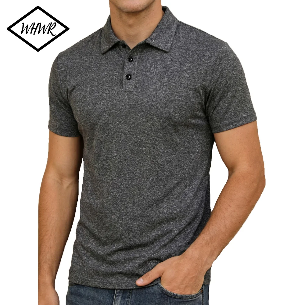 Herren Sommer Casual Poloshirts Feuchtigkeitsableitende Einfarbige Workout-T-Shirts Arbeits-Poloshirts Herren Outdoor Sport Leichte Oberteile