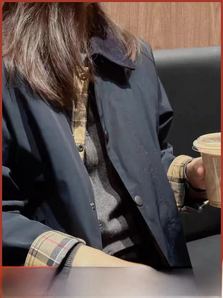 

American Retro Sle Corduroy Collar Loose Fit Flight Jaet Outerwear for Men Autumn Winter Outdoor Casual Zipper Closure