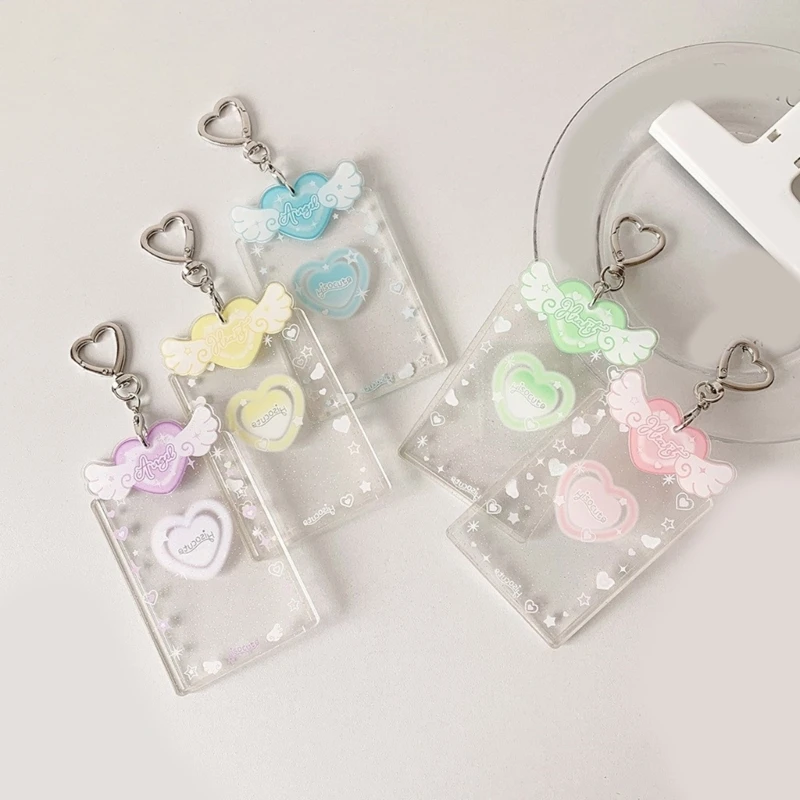 

Fashionable Angel Wing Card Holder Keychain Accessory For Girls Who Love .A5KE