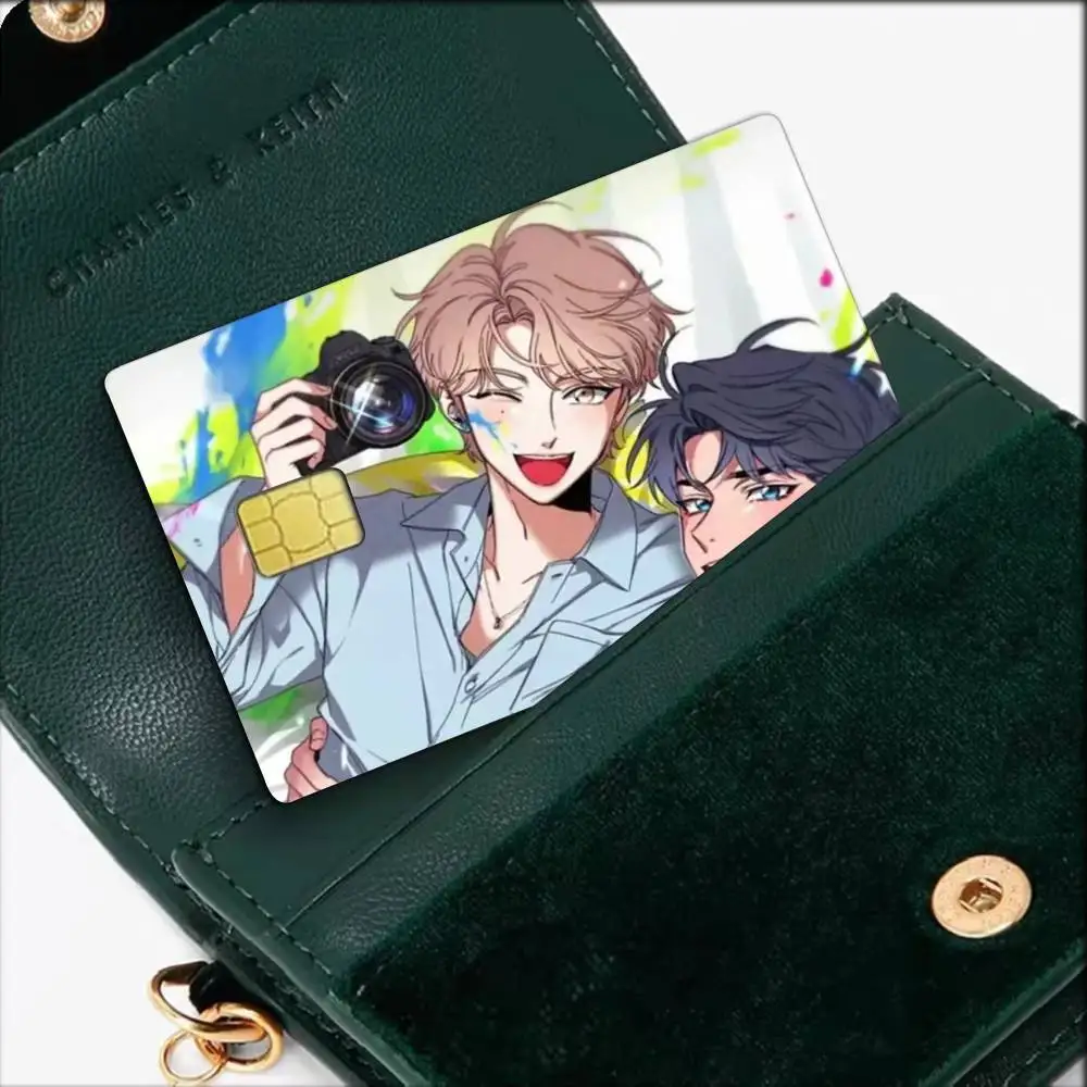 Sketch bl Anime Cartoon Waterproof Film Skin Cover Credit Card Stickers Debit Front Bank Bus Pass