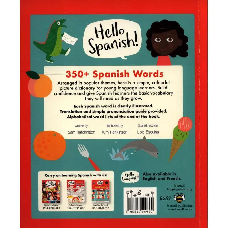 الإسبانية الإنجليزية قاموس الصورة مرحبا اللغات سام هاتشينسون B النشر الصغير 9781911509820 كتاب #2