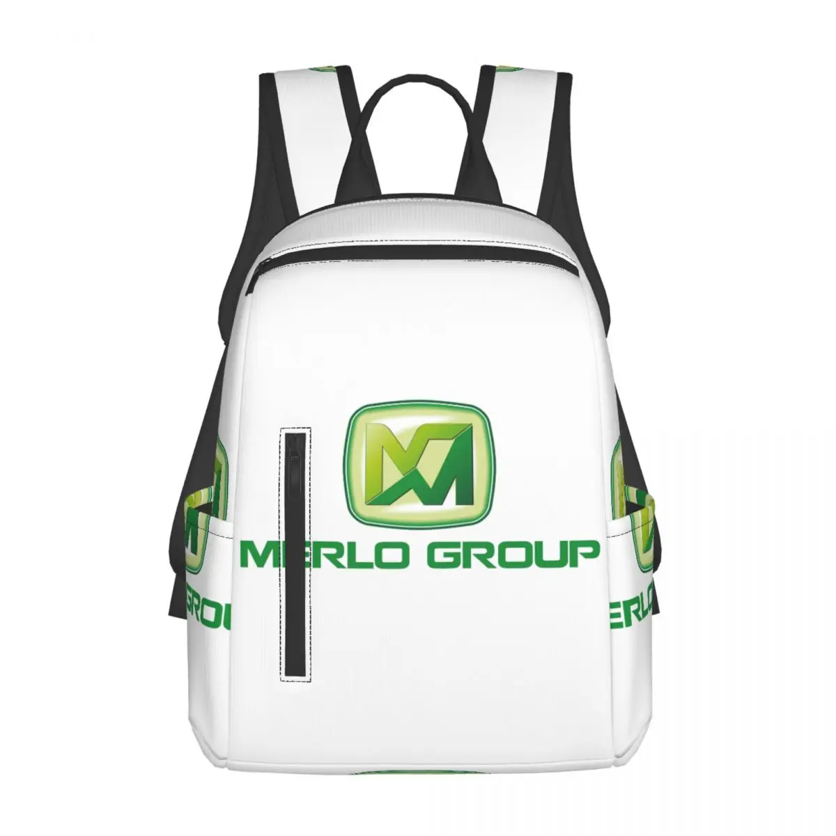 Merlo Logo Backpack Daypack Large Capacity Children BookBag School Bag Shoulder Bags for Men Women