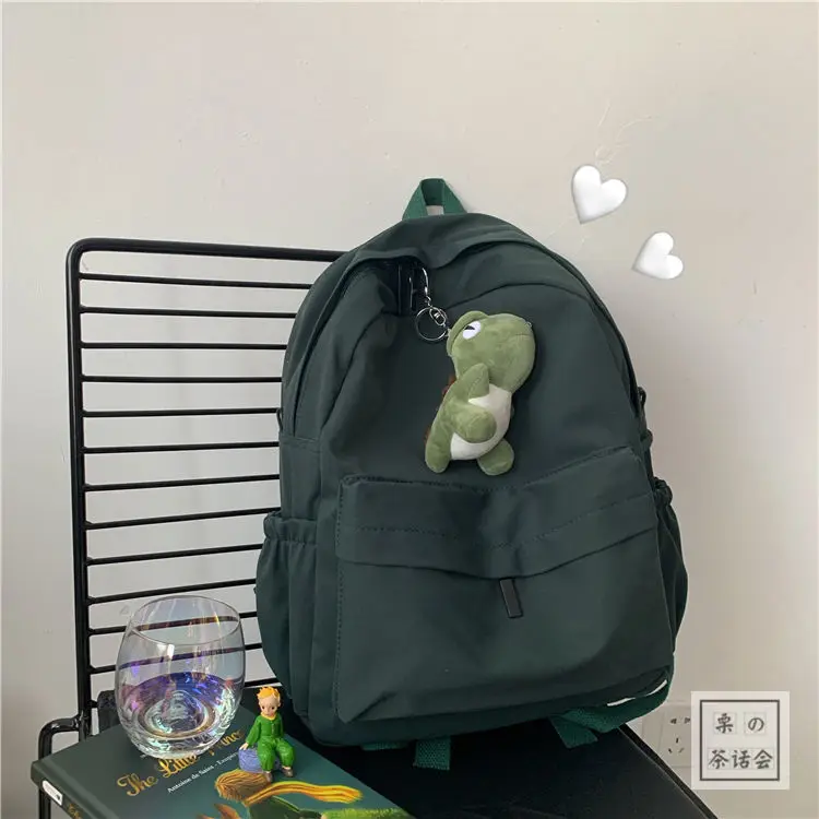 Mochila de Nylon impermeável para mulheres, bolsa de viagem feminina, mochila para adolescentes, cor sólida Bookbag, alta qualidade, novo