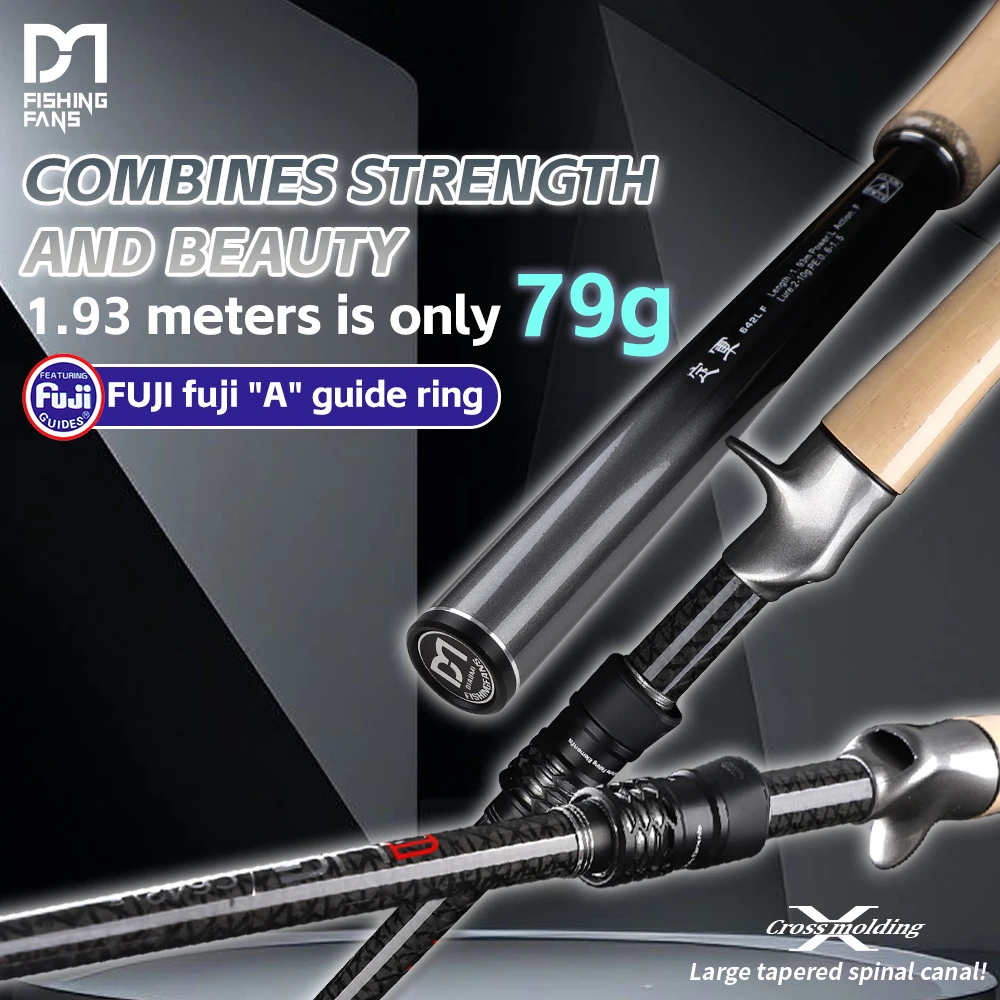 

FISHINGFANS AUG L ML M TORAY T1100 Blank FUJI Alconite SIC Tip guide 4 Axis Cross Carbon AAA cork Carbon handle Fishing rod