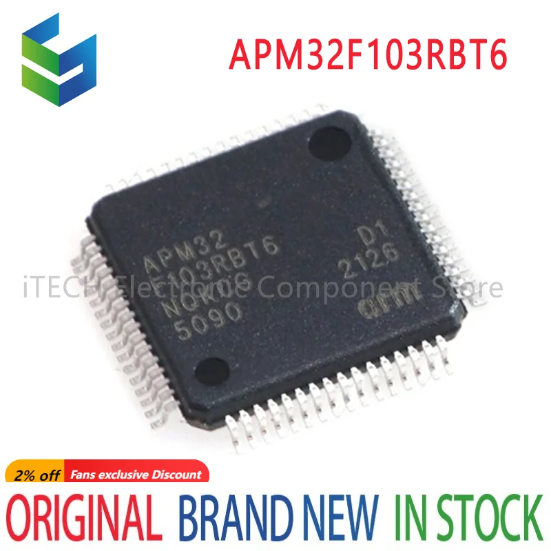 5PCS/LOT 100% New APM32F103RBT6 APM32F103RB  APM32F103  LQFP64 Chipset