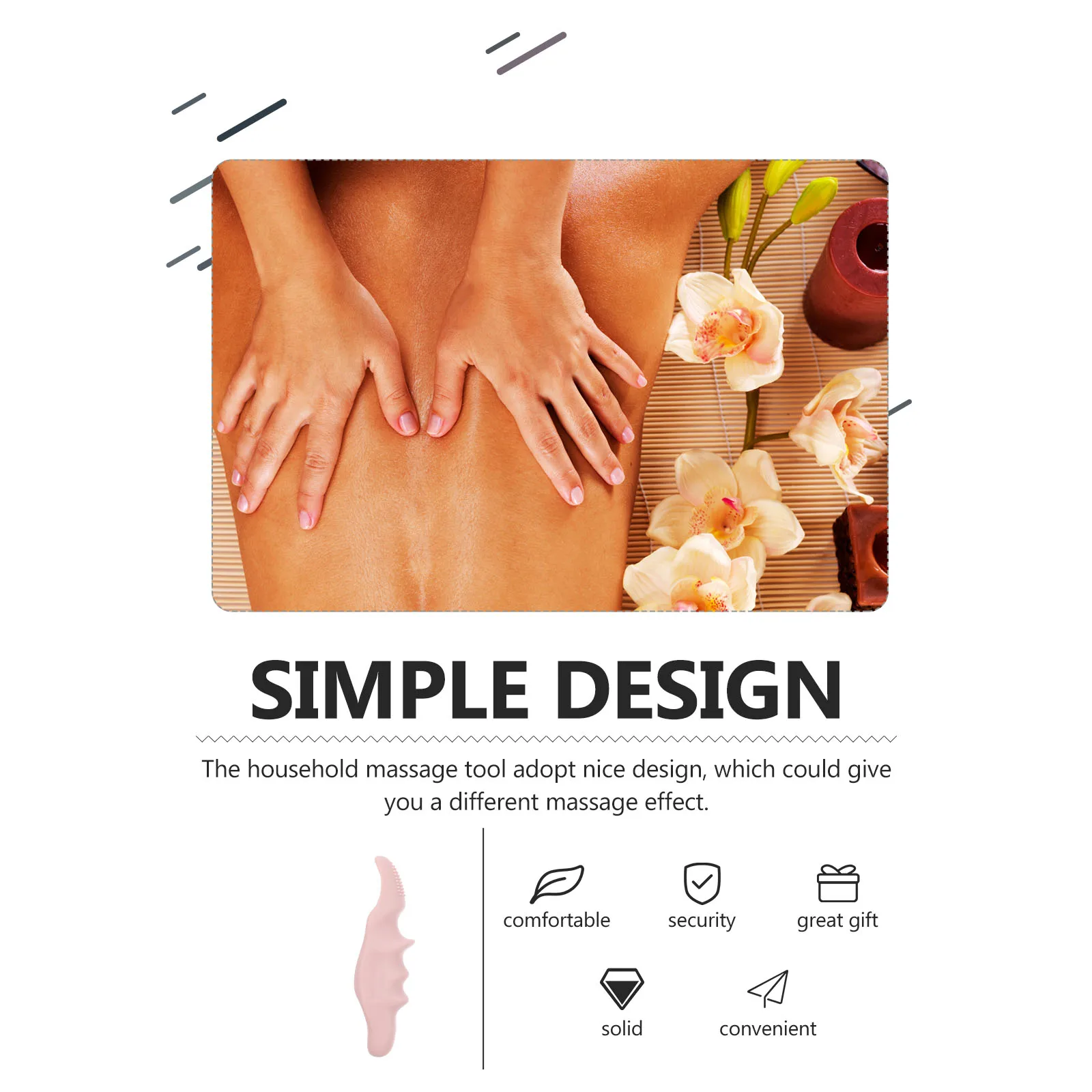 

Ergonomic Thumb Massager Daily Use Body Massage Tool Neck Back Hand Wrist Thigh Foot Acupoint Relaxation Compact Reusable