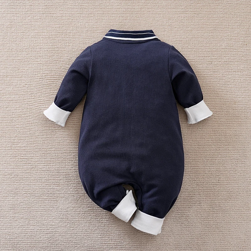 Newborn Clothes With Spurs Embroidered Cotton Comfortable 0-18 Boys And Girls Spring And Autumn Long Sleeved Baby Jumpsuit