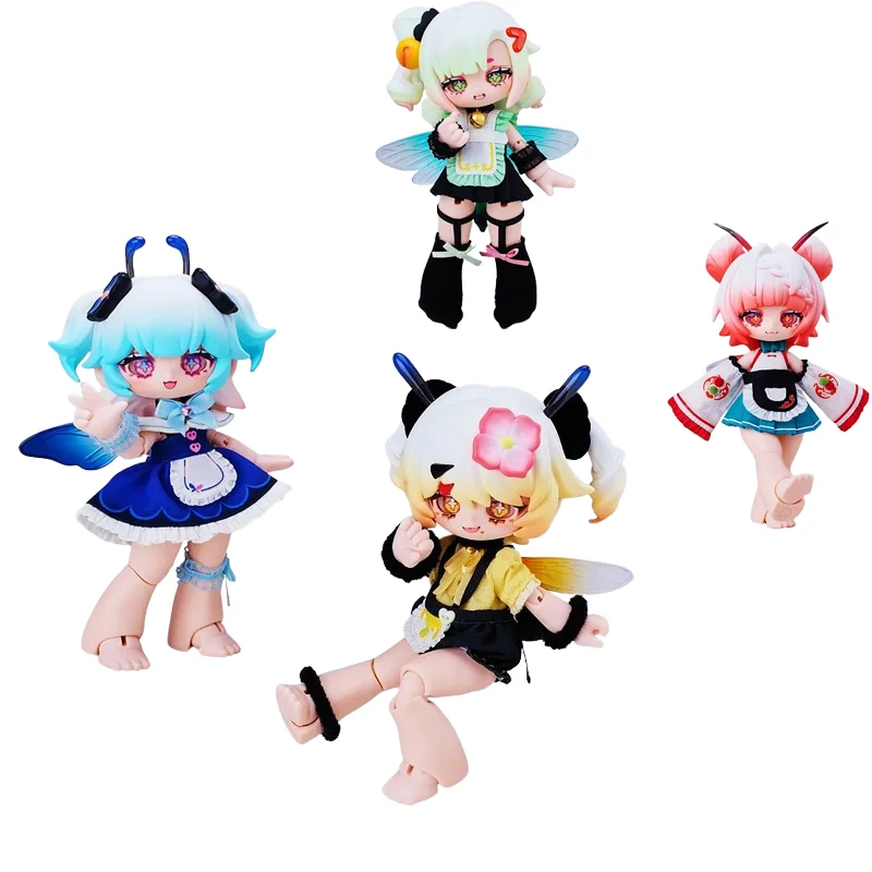 

Kukaka передвижная кукла с насекомыми кафе серия Ob11 1/12 Bjd, игрушки, Caixa Surpresa, фигурка, Милая модель, подарок на день рождения, фигурка, орнамент