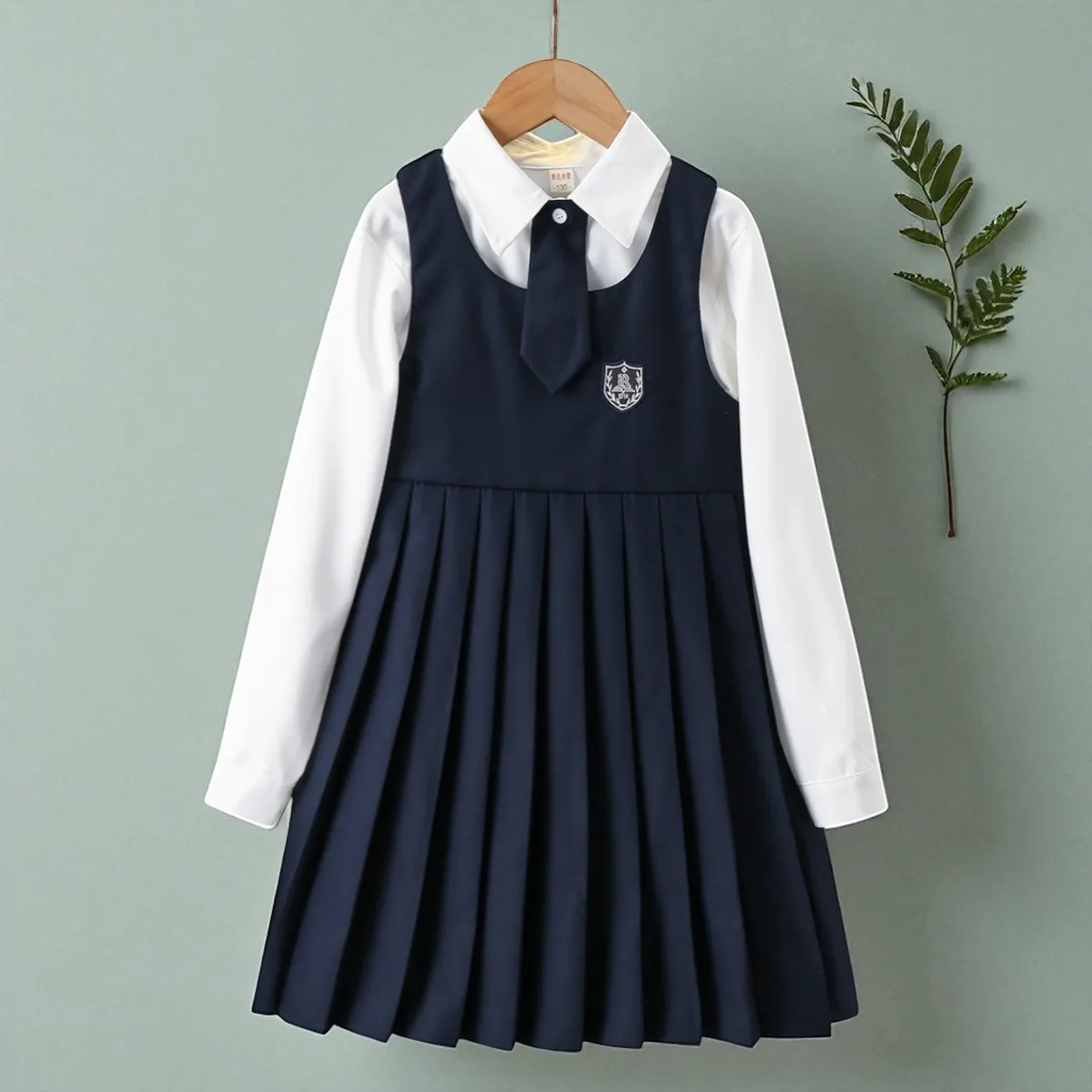 Suit Back to School Baby Girls Suit Teens Kids Costumes 6 8 9 10 12 13 14 Years Girls School Uniform Set Children Outfits Dress
