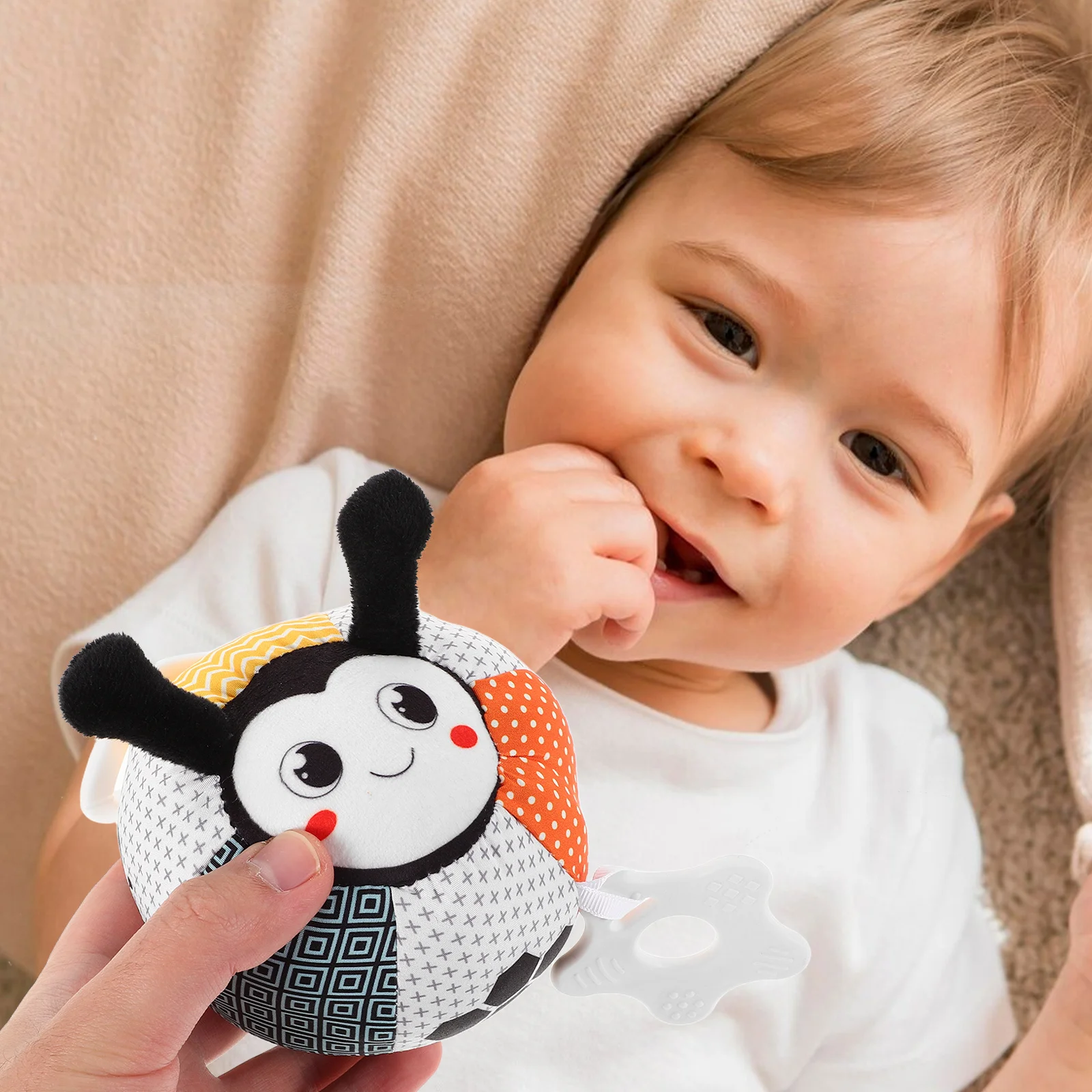 كاتربيلر الطفل الاستيلاء على الكرة نسيج ناعم التعليم المبكر الحسي الوليد البطن مرات عربة العلامات خشخيشات لعبة طفل حديث الولادة #4