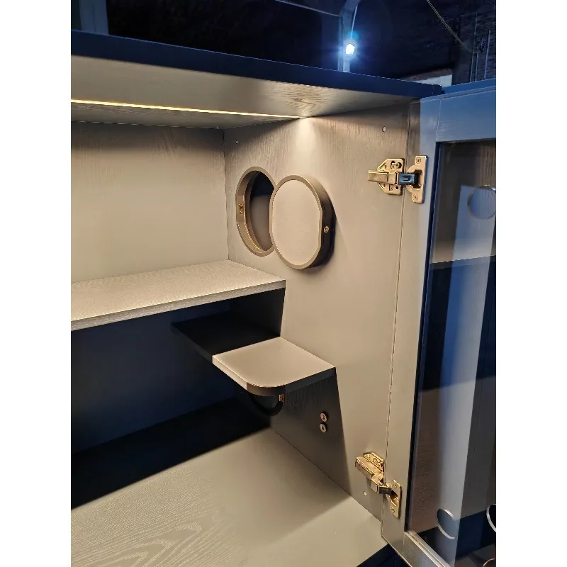 Customizable Cat-friendly Cat Condo Large Space and Wide Range of Motion Push Button Door System Cat Cabinet