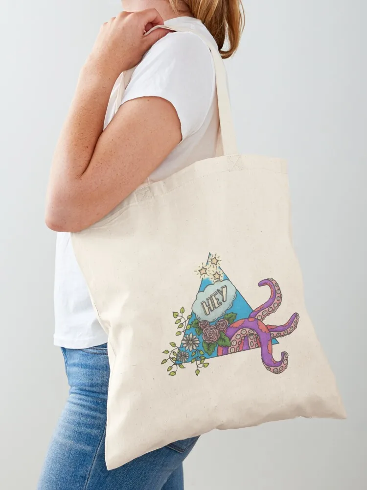 

Hey Triangle Tentacles Tote Bag large tote bag canvas tote bags bag woman shopping cart bags
