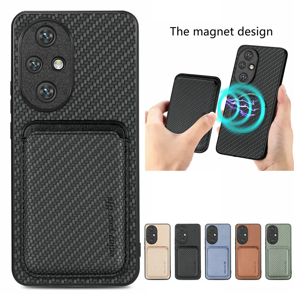 Magnetic 2 IN 1 Detachable Leather Case for Honor 200 Pro 5G 2024 Card Cover Funda Honor 200 Smart 200 Lite Honor200 Pro Magsafe