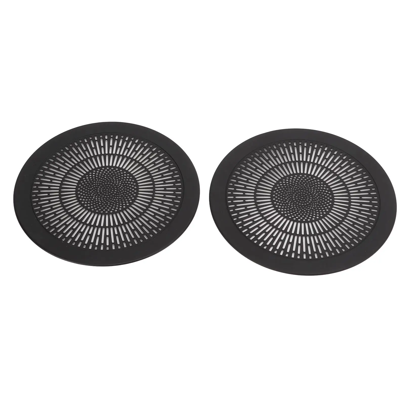 

Speaker Mesh Guard Cover 2 PCS Easy Installation Stainless Steel Durable High Strength Speaker Grill Cover Black for car