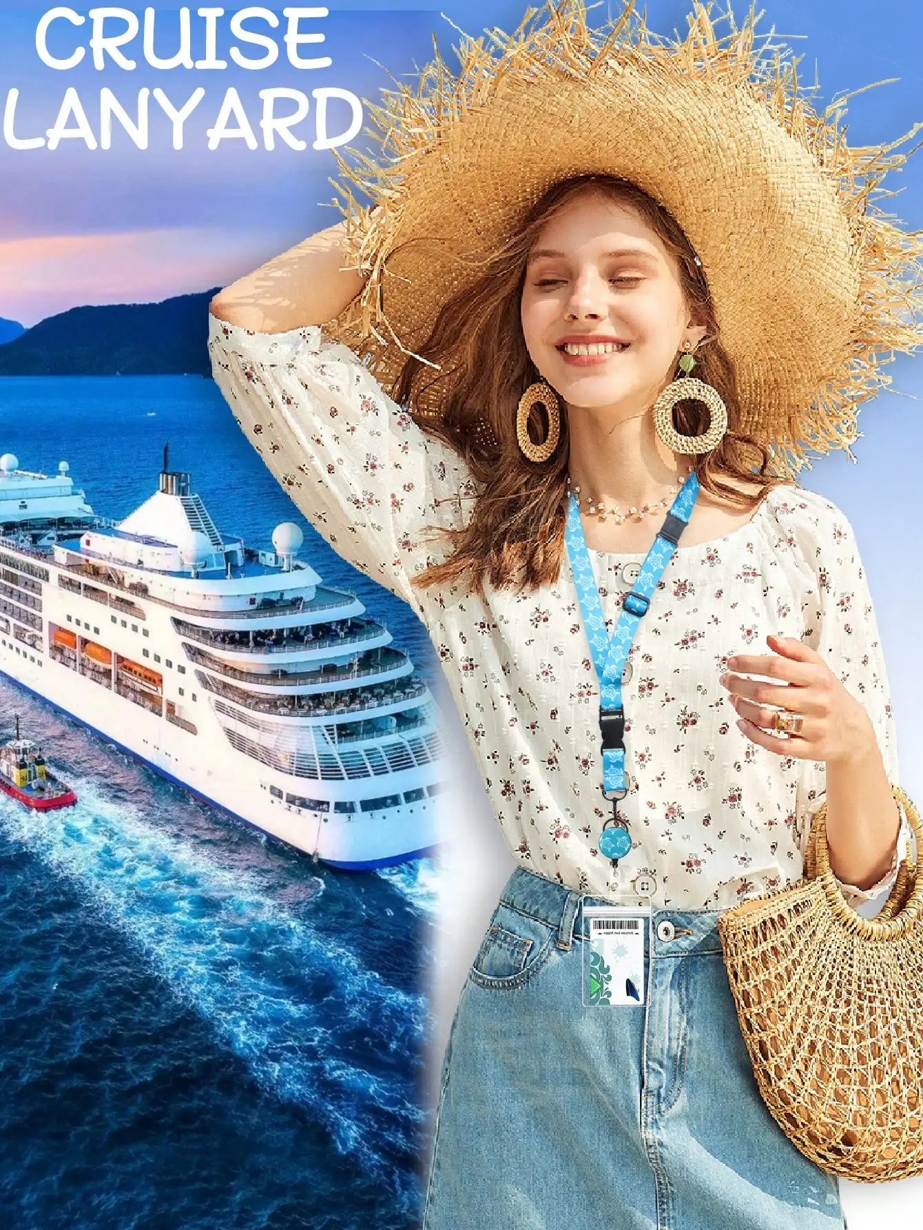 Retractable Cruise Lanyard Set for Ship CrideCards with Water Proof Card Holder Hanging Neck Keychain Strap Credenciales Lanyard
