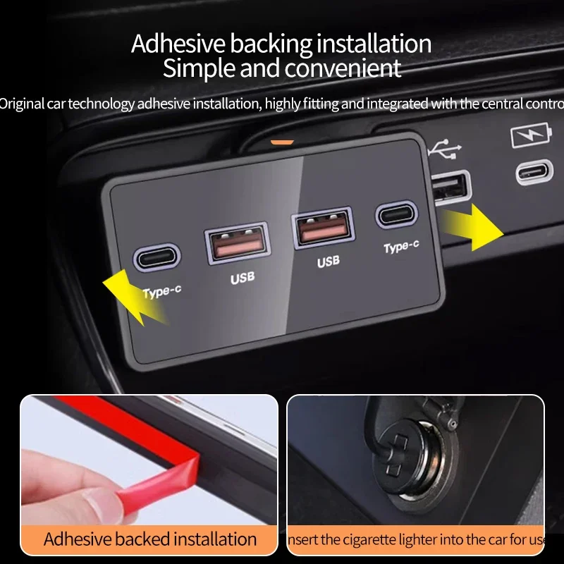 Car USB Type-C Splitter Adapter Fast Charger CD Slot Installation For Honda Civic 2024 2025 2023 Accessories