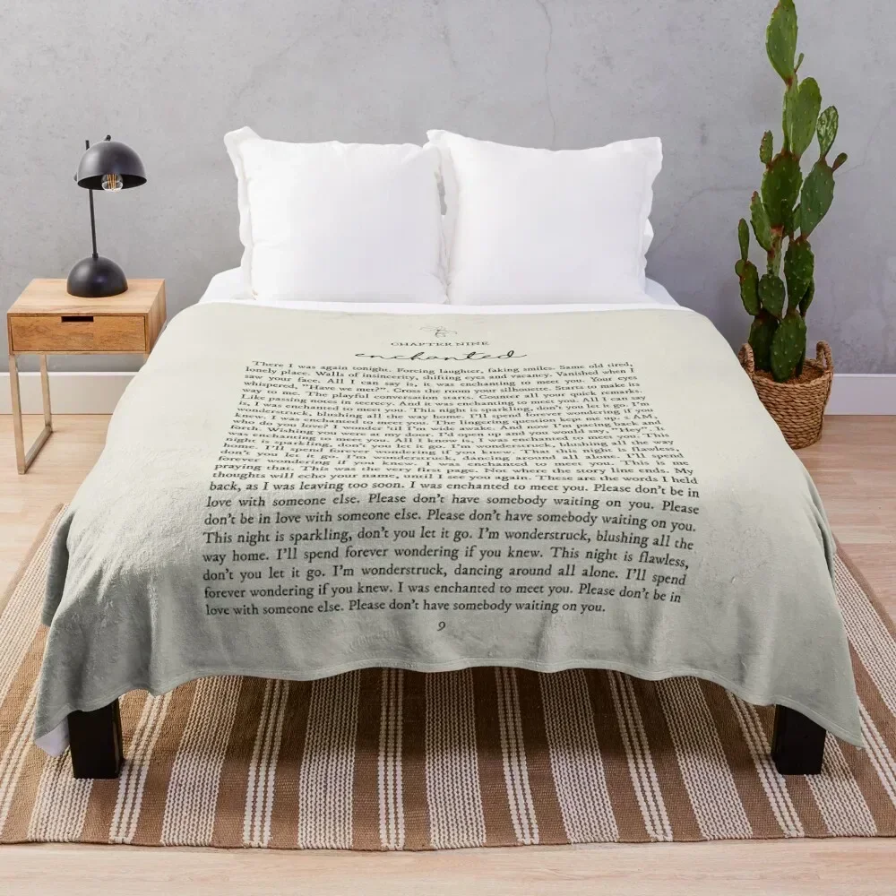 

Enchanted Lyrics Throw Blanket