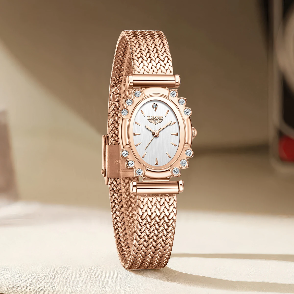 LIGE Waterproof Watch Women Outdoor Sports Women's Quartz Wristwatches Simple Elegant Bracelet Watch Gift for Women Montre Femme