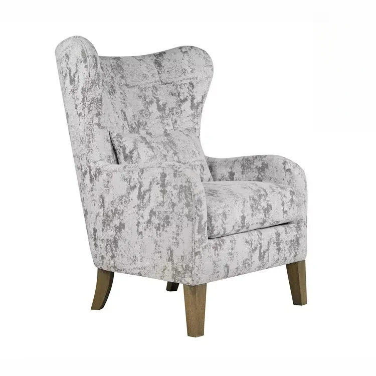 

A Marble High Back Grey King's Throne Wing Chair Sofa
