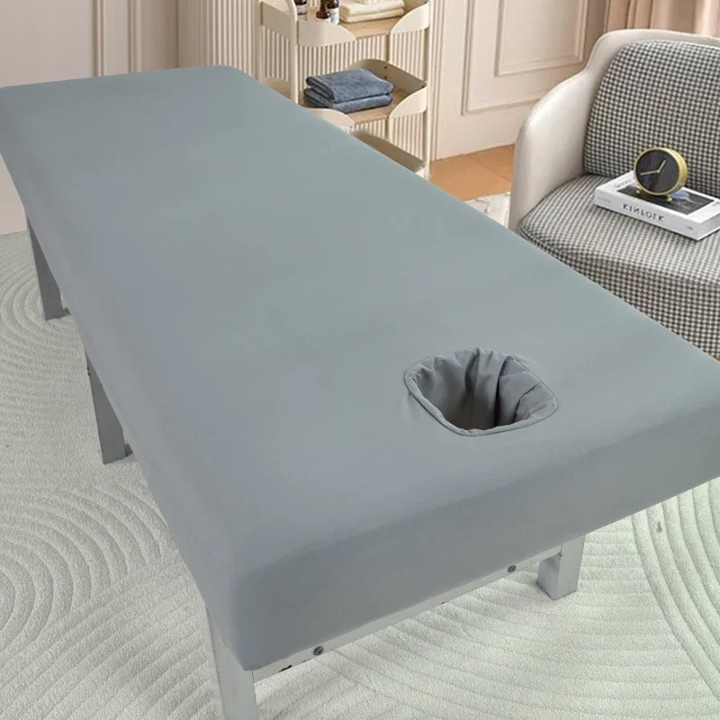 Waterproof and Oil Resistant Bed Sheet Beauty Salon Massage Breathable Special and Perforated Flat Bed Sheets for Spa Clubs