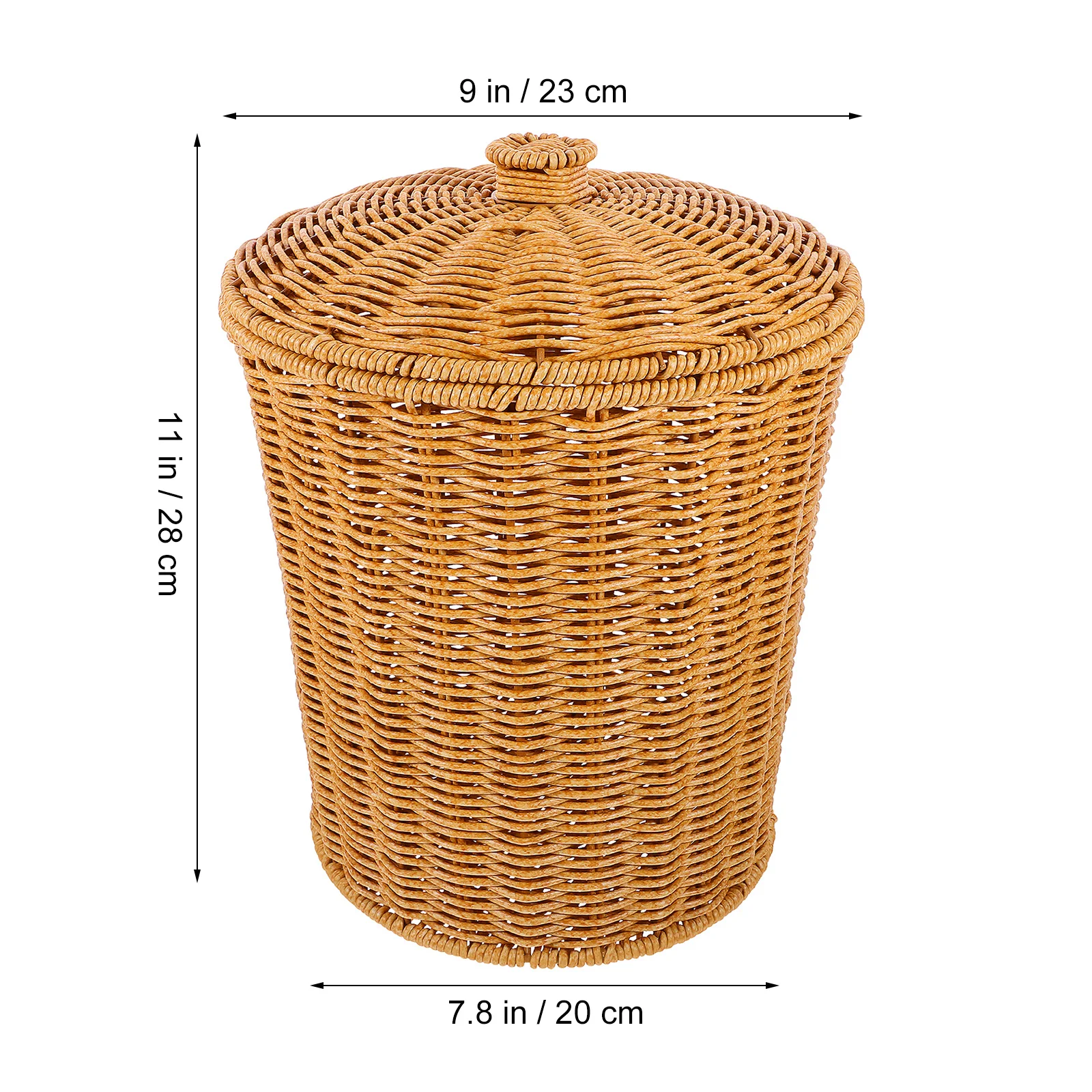 

Laundry Basket With Lid Plastic Storage Bin For Bedroom Bathroom Clothes Sundries Organizer Woven Basket Home Container