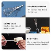 1 PCS Wireless Electric Food Mixer Handheld USB Rechargeable 3 Cream Dough Beater Egg Baking Automatic Mixer Speeds Cake Beater