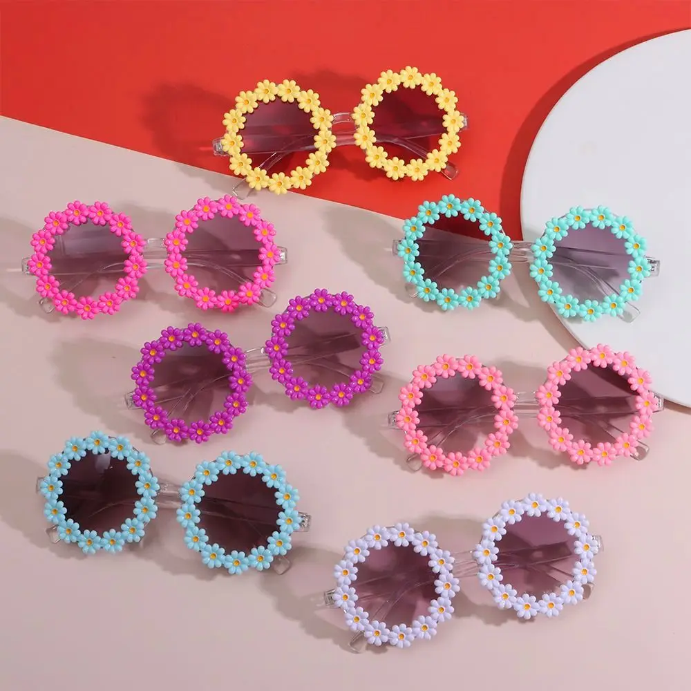 

Fashion Adults Disco Party Daisy Sunglasses for Women Flower Sun Glasses Shades Round Frame