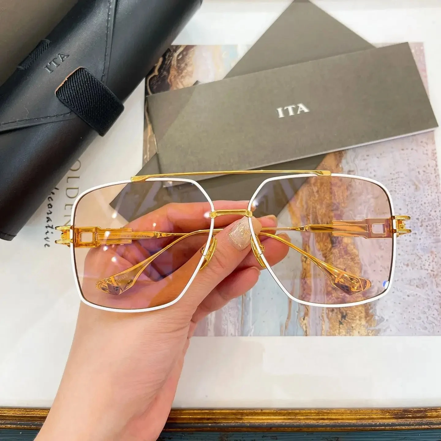 

New Arrival ADITA DTS159 Premium Leisure Classic Alloy Frame Men Eyewear Polarized UV400 Square Luxury Designer Women Sunglasses
